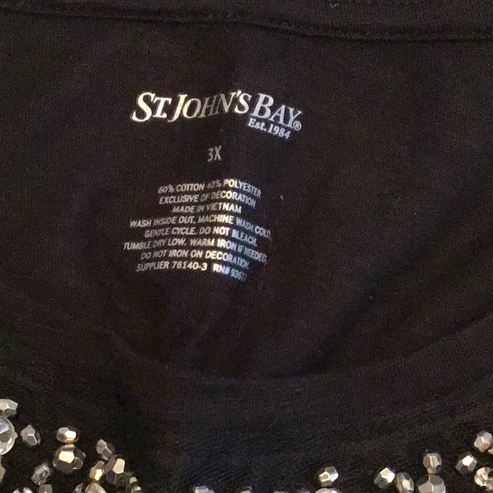 Lovely Rhinestone Accented Tee - Picture 3 of 3